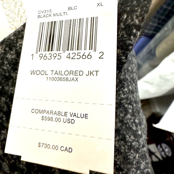 Women’sCoach Wool bl tweed Tailored  Jacket extra large NWT - Picture 11 of 16